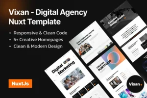 Mua Vixan - Creative Agency Nuxt js Template giá rẻ