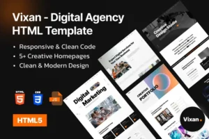 Mua Vixan - Digital Agency Portfolio HTML Template giá rẻ
