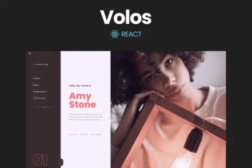 Mua Volos - One Page Resume React Template giá rẻ
