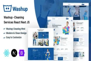 Mua Washup - Cleaning Services React Next JS Template giá rẻ