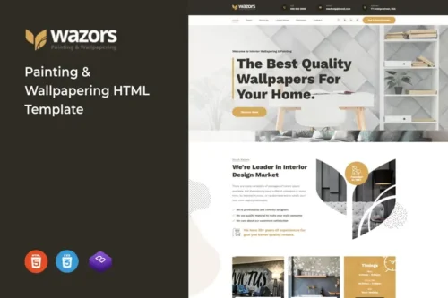 Mua Wazors - Painting & Wallpapering HTML Template giá rẻ