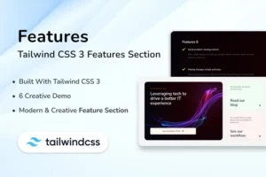 Mua Web Templates Tailwind Features HTML Section giá rẻ