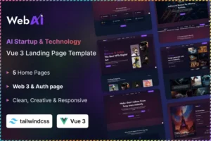 Mua WebAi - AI Startup & Technology Vue 3 Landing Page giá rẻ