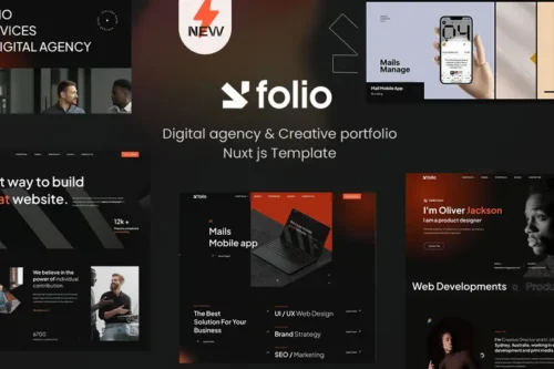 Mua Webfolio - Creative Portfolio Nuxt-js Template giá rẻ