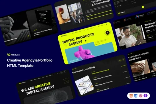 Mua Webgen - Creative Agency & Portfolio HTML Template giá rẻ