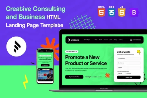 Mua Websole - Creative and Business HTML Landing Page giá rẻ