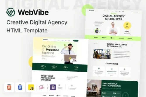 Mua WebVibe - Creative Digital Agency HTML Template giá rẻ
