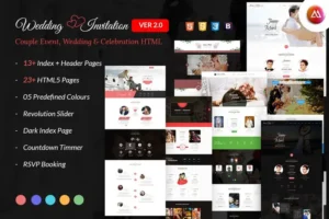 Mua Wedding Event - Wedding Invitation HTML Template giá rẻ