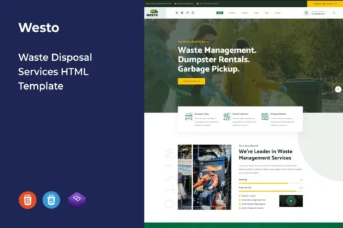 Mua Westo - Waste Disposal Services HTML Template giá rẻ