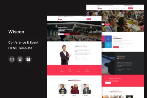 Mua Wiscon - Conference & Event HTML Template giá rẻ