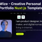 Wize – Creative Personal Portfolio Nuxt js Templat