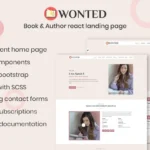 Wonted – Book & Author React Template