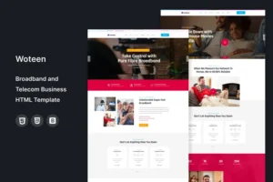 Mua Woteen - Broadband and Telecom HTML Template giá rẻ