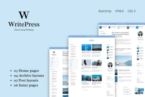 Mua WritePress - Simple Minimal Personal Blog Template giá rẻ