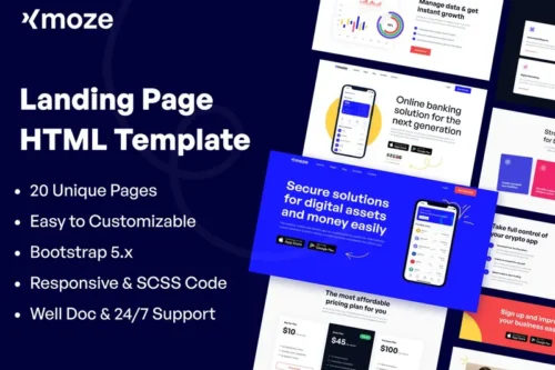 Mua Xmoze - HTML Landing Page Template giá rẻ
