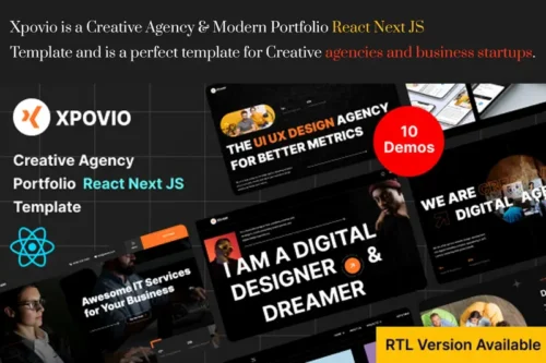 Mua Xpovio- Digital Agency React Next Js + RTL giá rẻ