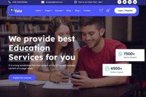 Mua Yale - Education & Online Course HTML Template giá rẻ