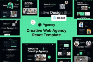 Mua Ygency - Web Design Agency React NextJs Template giá rẻ