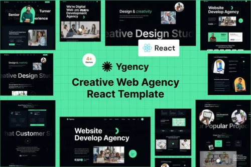 Mua Ygency - Web Design Agency React NextJs Template giá rẻ