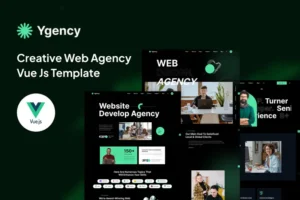 Mua Ygency - Web Design Agency Vue Nuxt Template giá rẻ