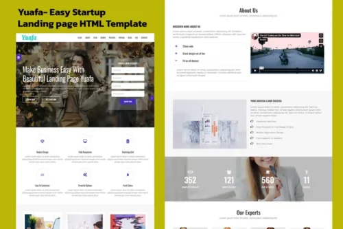 Mua Yuafa - Easy Startup Landing Page Template giá rẻ