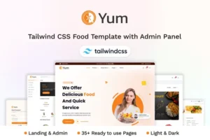 Mua Yum - Tailwind CSS Food Template with Admin Panel giá rẻ