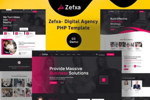 Mua Zefxa- Digital Agency PHP Template giá rẻ