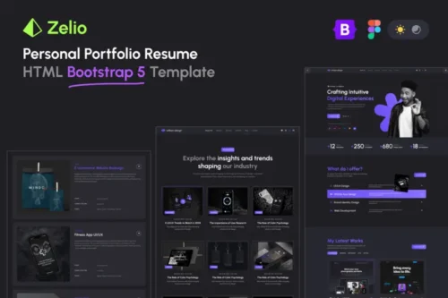 Mua Zelio - Personal Portfolio HTML Bootstrap Template giá rẻ