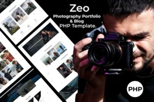Mua Zeo - Photography Portfolio & Blog PHP Template giá rẻ