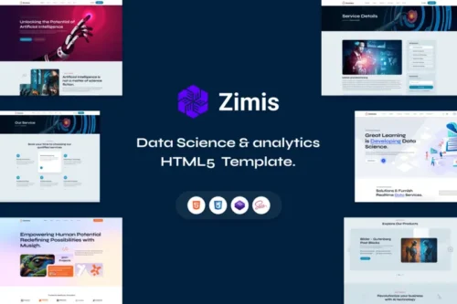 Mua Zimis - Data Science & Analytics HTML5 Template giá rẻ