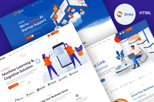Mua Zinka - IT Agency & SEO Business HTML Template giá rẻ