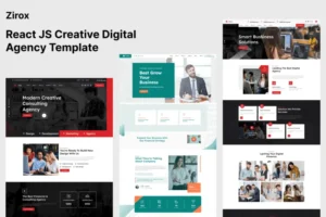 Mua Zirox – React JS Creative Digital Agency Template giá rẻ