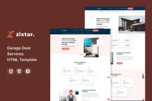 Mua Zixtar – Garage Door Services HTML Template giá rẻ