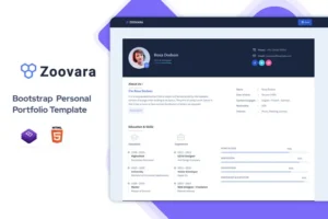 Mua Zoovara - Personal Portfolio Resume CV Template giá rẻ