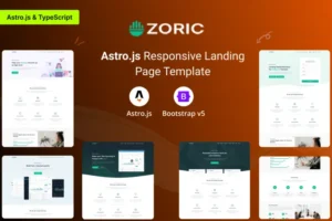 Mua Zoric - Astro JS Responsive Landing Page Template giá rẻ