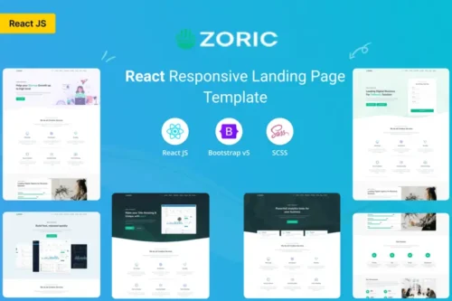 Mua Zoric - React Responsive Landing Page Template giá rẻ