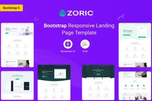 Mua Zoric - Responsive Landing Page Template giá rẻ