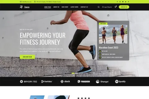 Mua Zunzo - Running Club and Sports HTML Template giá rẻ