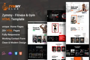 Mua Zymmy - Fitness & Gym HTML Template giá rẻ