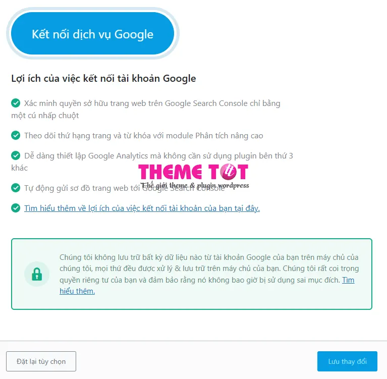 rank math kết nối với dịch vụ google