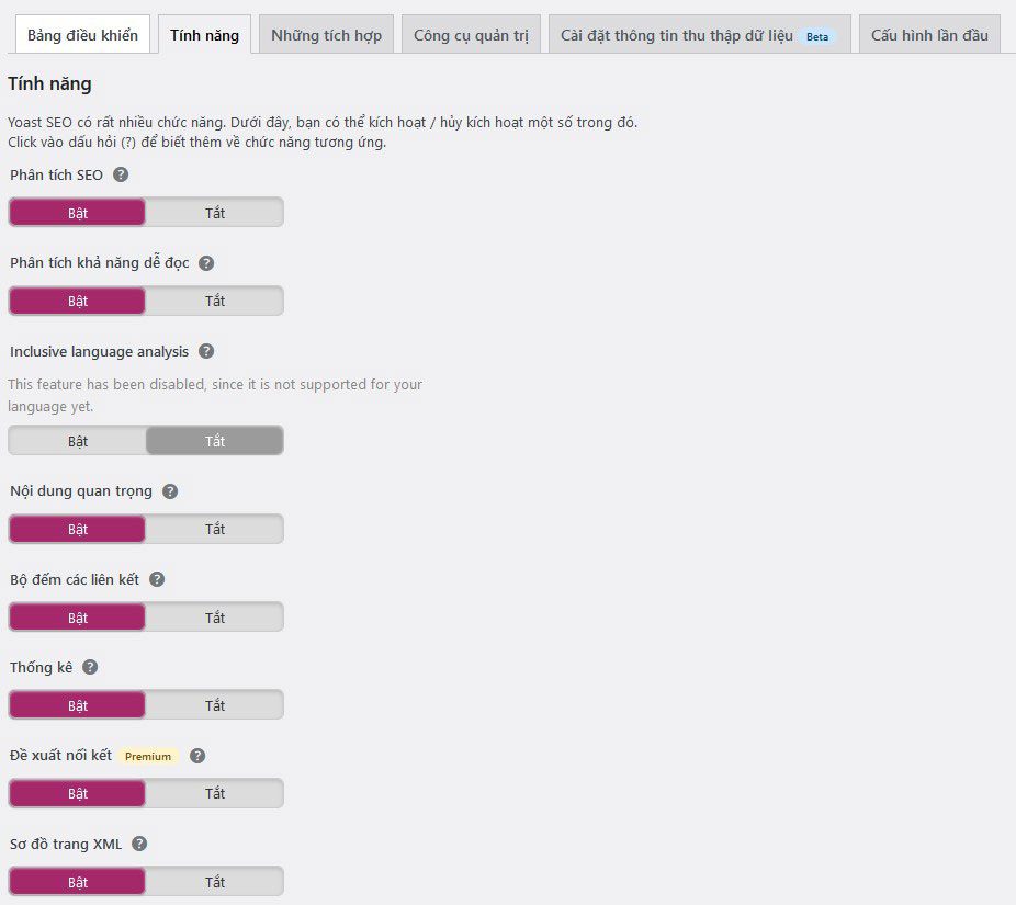 chức năng tìm hiểu Yoast SEO Premium