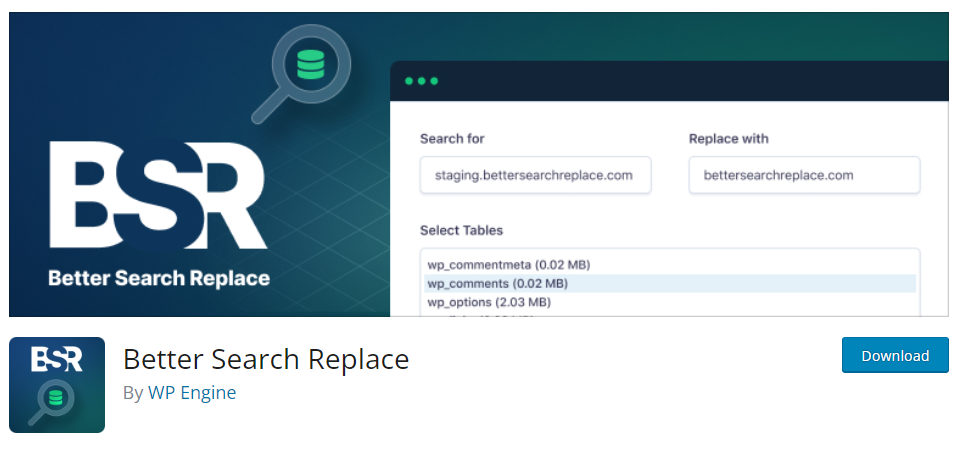 tìm hiểu Better Search Replace