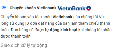 Chuyển khoản Vietinbank