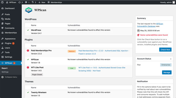 WPScan plugin 